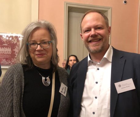 HOMER Autoren Erika Weigele und Johannes Beurle nach der Lesung im Spiegelsaal der Hubertusburg